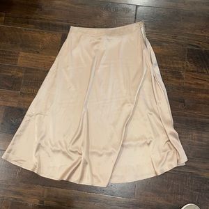 Satin A-Line Modest Skirt for Curvy Bodies Size Medium